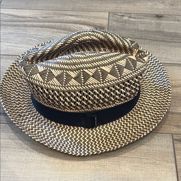 Scotch & Soda Patterned Black and Tan 100% Paper Hat - Picture 7 of 7